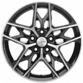 Khomen KHW 1709 7x17 5*108 ET50 DIA63.3 Black-FP Литой