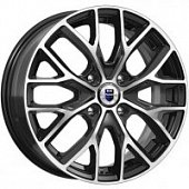 K&K Лилиом 6x16 4*108 ET37 DIA63.3 Алмаз черный Литой