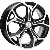 Khomen KHW 1702 7x17 5*110 ET46 DIA63.3 Black-FP Литой