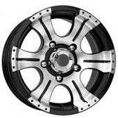K&K Байконур 7x15 6*139.7 ET-5 DIA108.6 Алмаз черный Литой