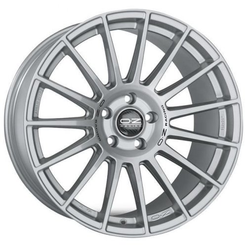 OZ Superturismo LM 8x18 5*112 ET35 DIA75.1 Matt Race Silver Black Lettering Литой