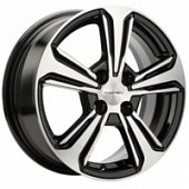 Khomen KHW 1502 6x15 4*100 ET46 DIA54.1 Black-FP Литой