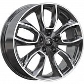 Скад КР001 7.5x18 5*114.3 ET45 DIA66.1 Diamond Black Gris Литой
